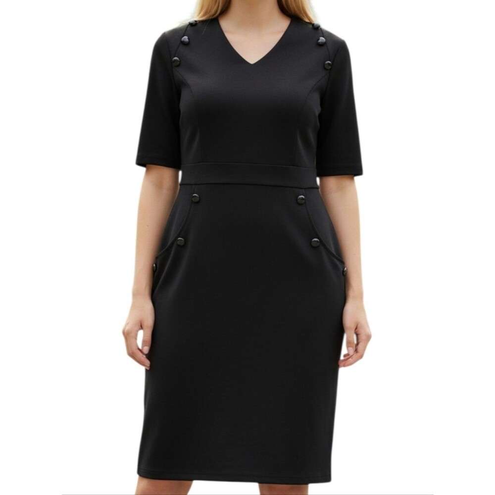 Grace Karin Classic Black Midi Dress